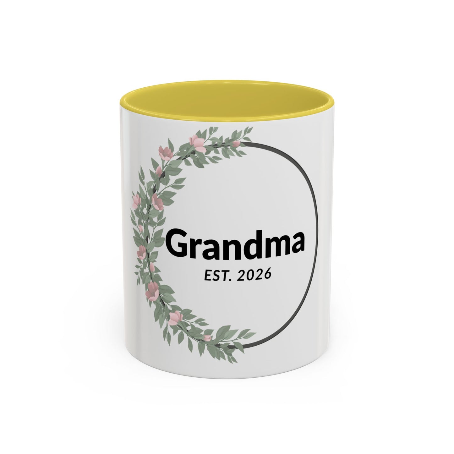 Grandma Est. 2026 Floral Coffee Mug — New Grandma Gift (11oz & 15oz)