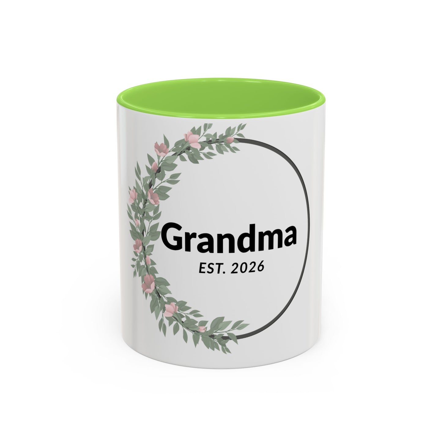 Grandma Est. 2026 Floral Coffee Mug — New Grandma Gift (11oz & 15oz)