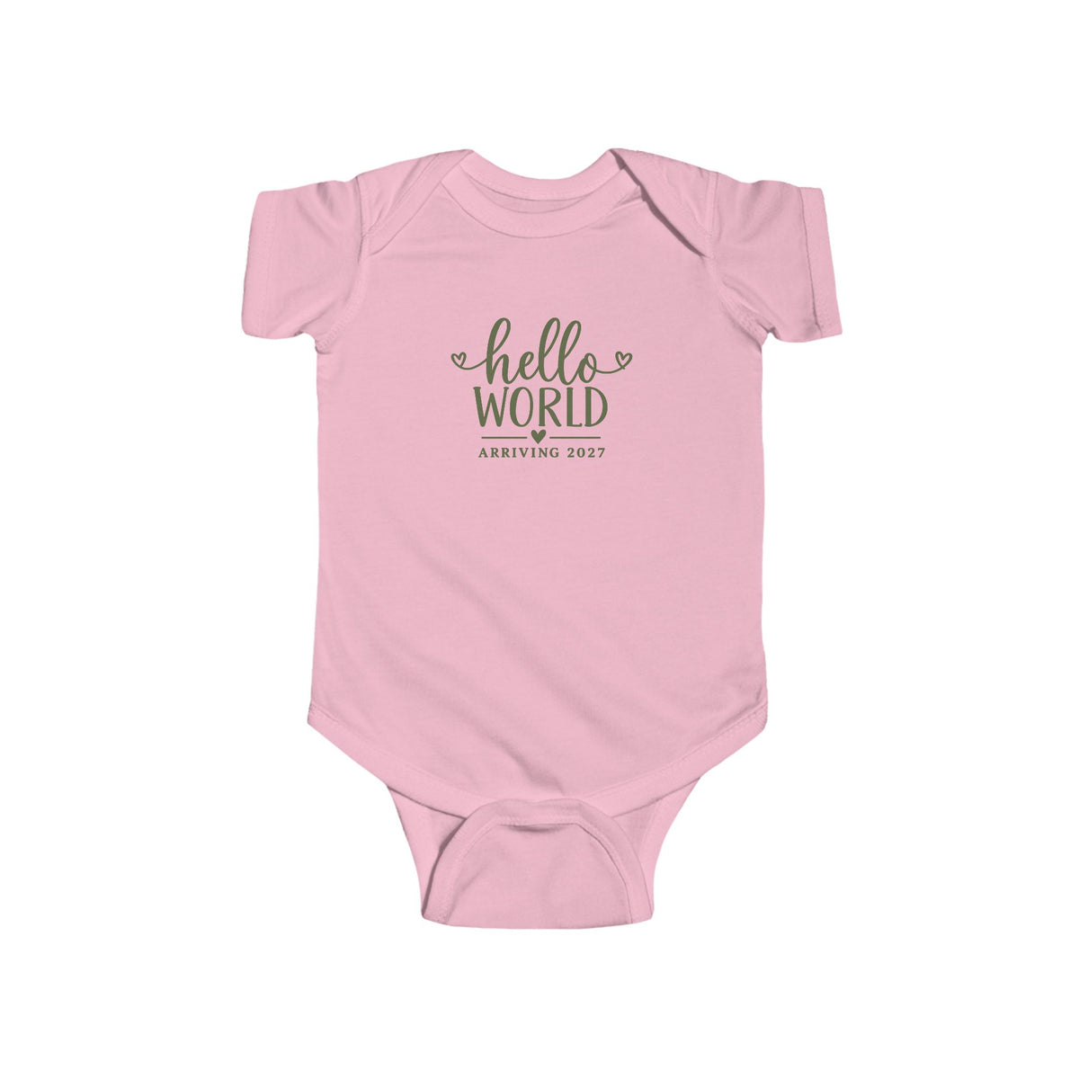 Hello World Arriving 2027 Baby Bodysuit