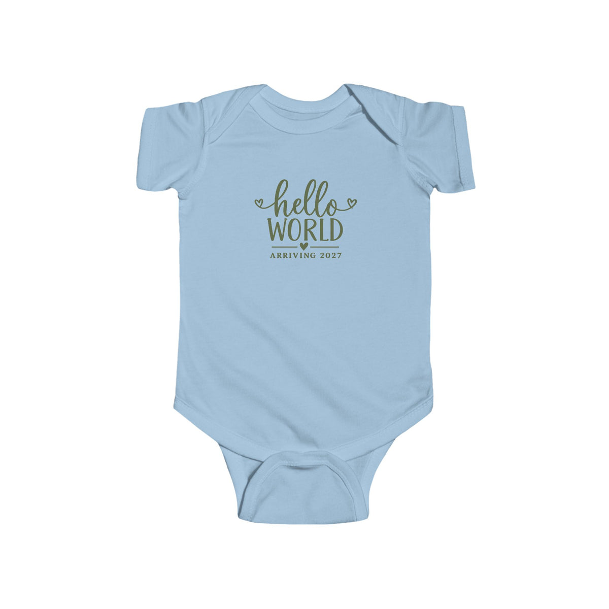 Hello World Arriving 2027 Baby Bodysuit