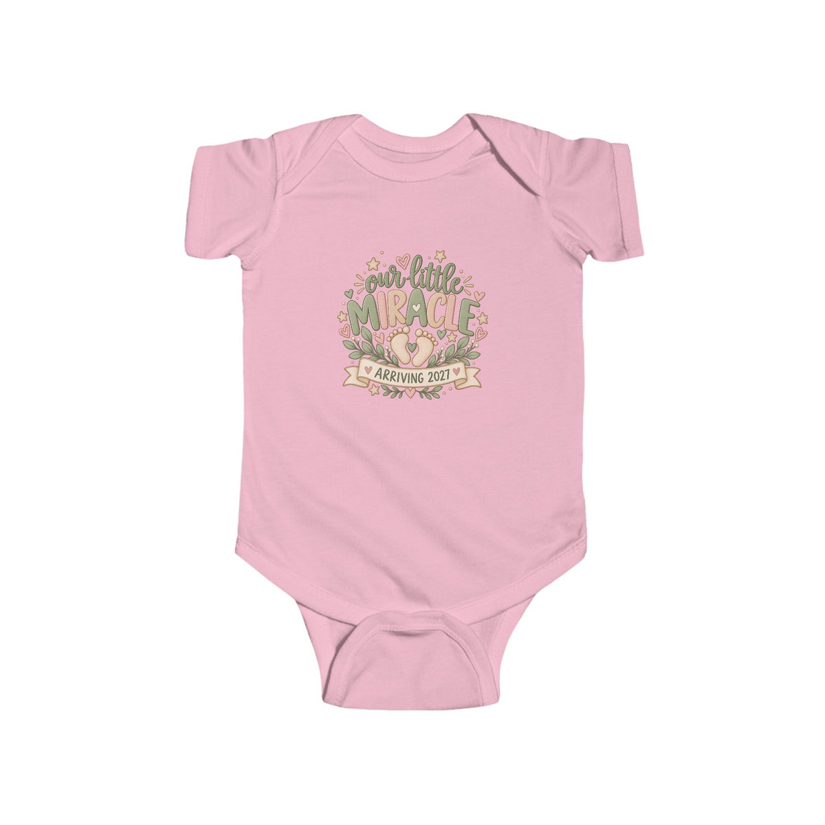 Our Little Miracle Arriving 2027 Baby Bodysuit