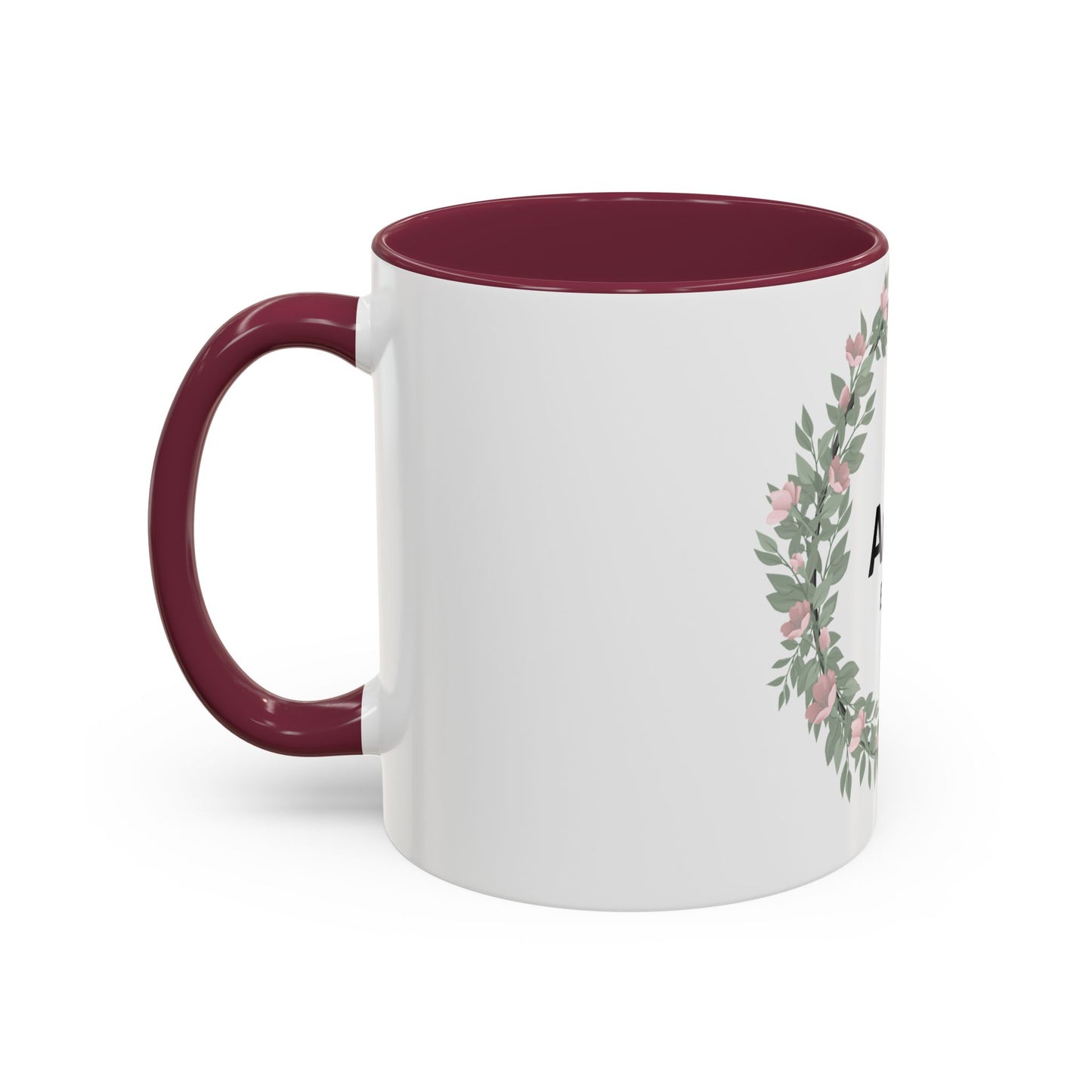 Auntie Est. 2026 Floral Accent Mug — Personalized Gift for New Aunts (11oz, 15oz)