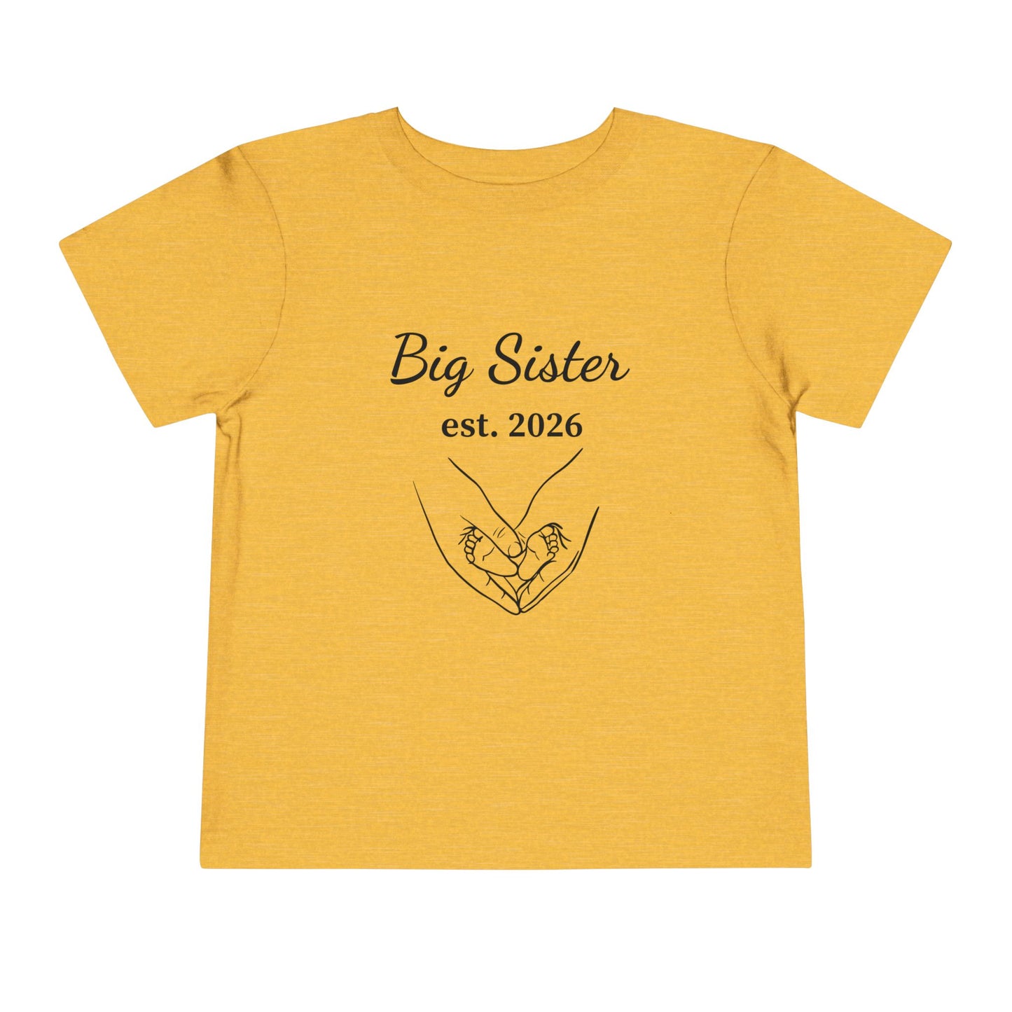 Big Sister est. 2026 Toddler Tee — Pregnancy Announcement Shirt