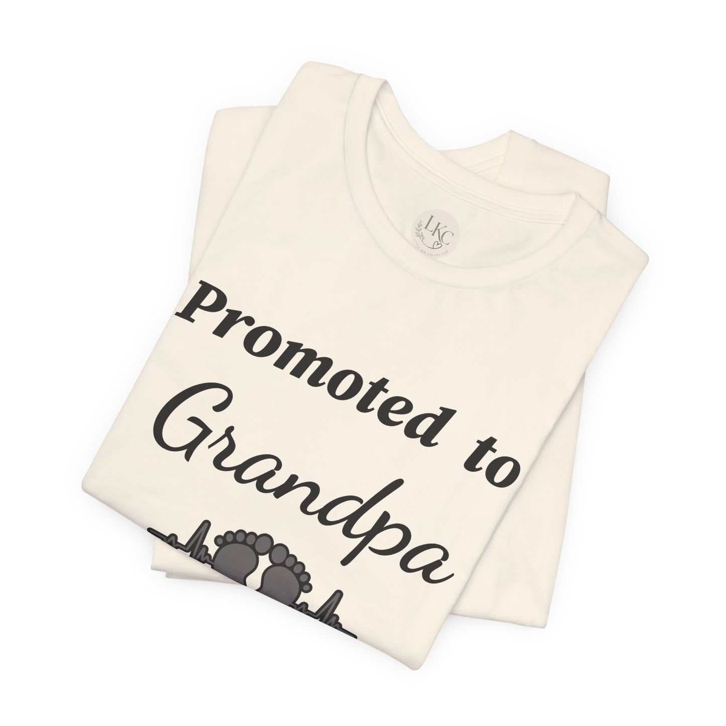 Promoted to Grandpa T-Shirt — New Grandpa Announcement Tee