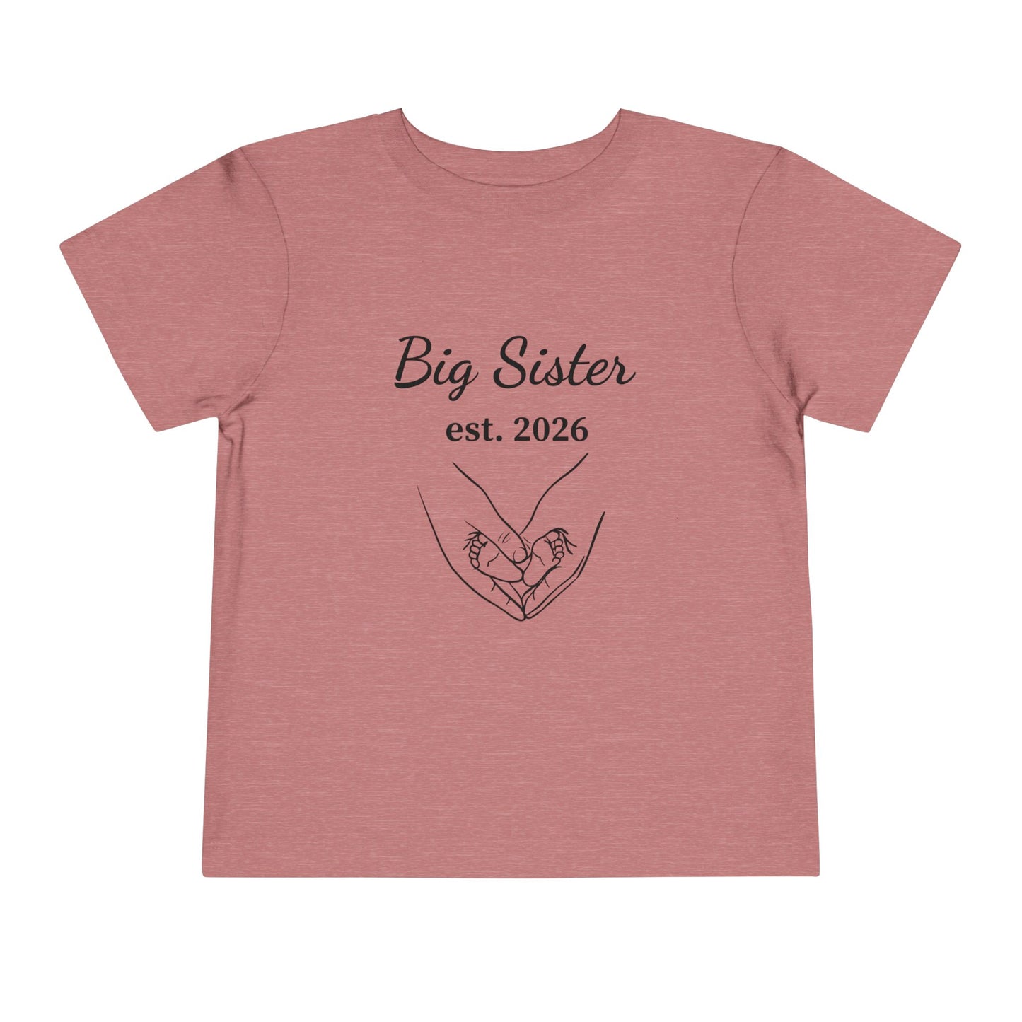 Big Sister est. 2026 Toddler Tee — Pregnancy Announcement Shirt