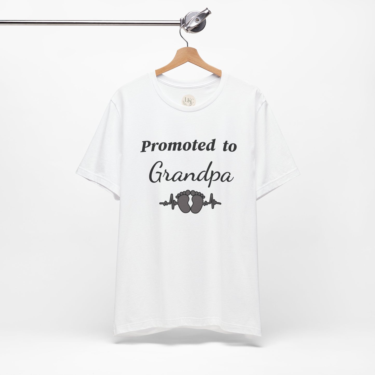 Promoted to Grandpa T-Shirt — New Grandpa Announcement Tee