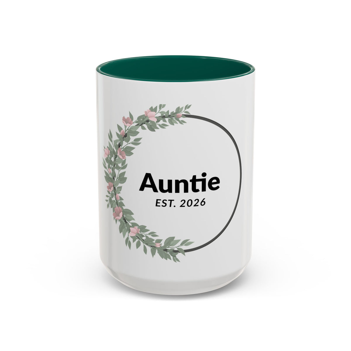 Auntie Est. 2026 Floral Mug